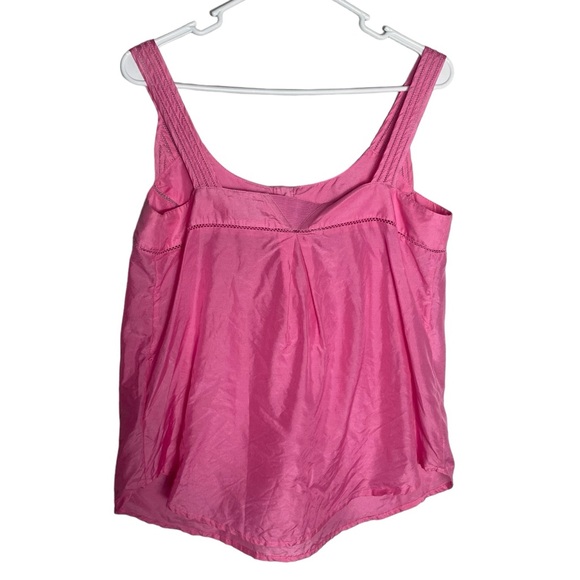 Anthropologie Postmark Pink Silk Cotton Tank Blouse - Picture 2 of 8
